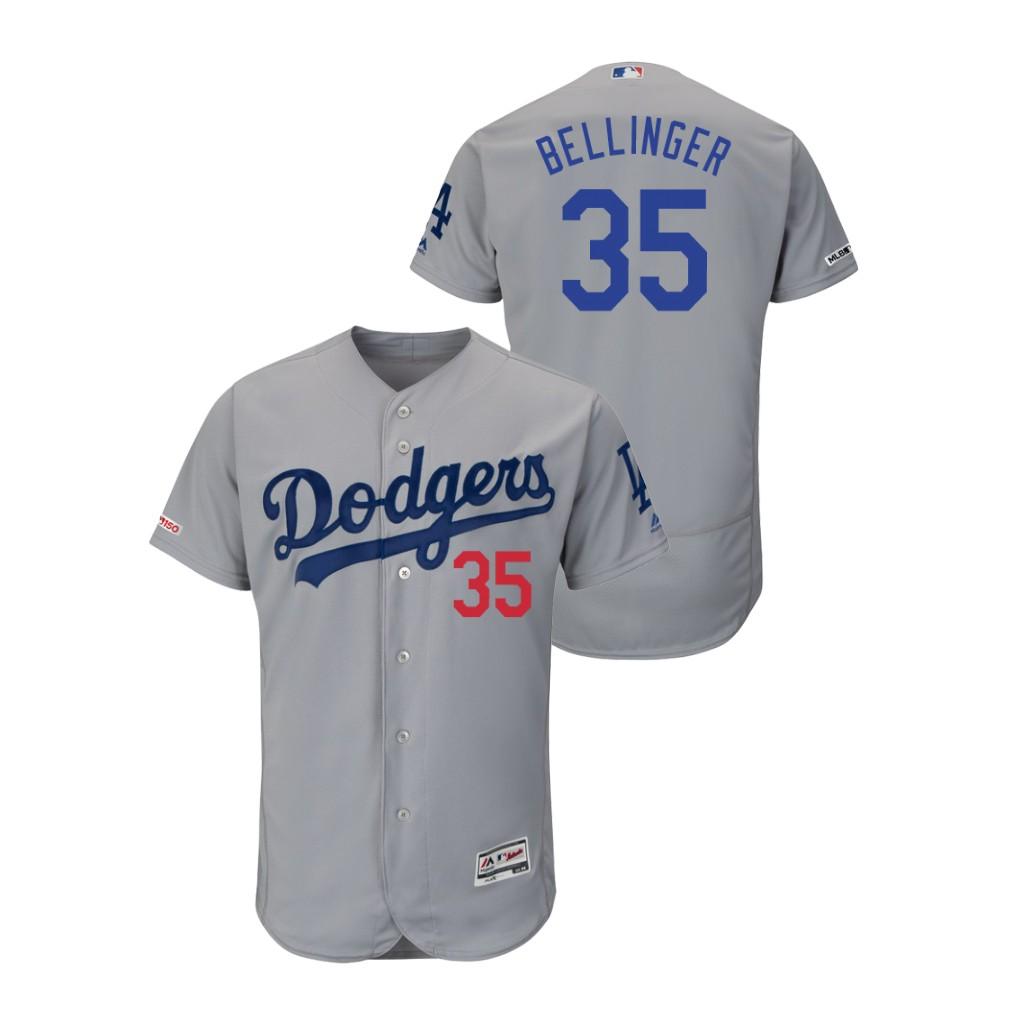 Youth Los Angeles Dodgers #35 Bellinger Grey Nike Game MLB Jerseys 1->youth mlb jersey->Youth Jersey